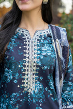 Motif Printed Cambric Suit-006
