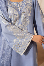 Motif Embroidered Jacquard Suit-4066