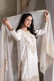 Motif Jacquard Embroidered Suit-226
