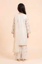 Motif Girls Embroidered Sheesha Silk Suit-741