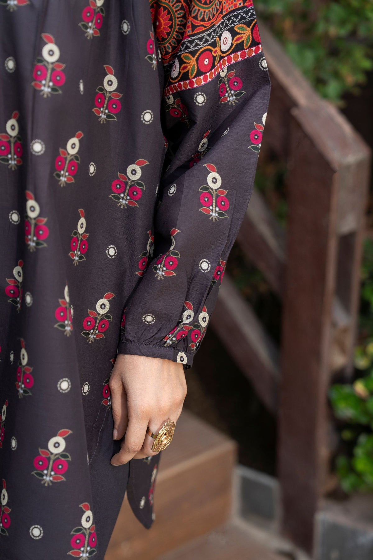 Motif Lawn Printed Co-ord Set-028