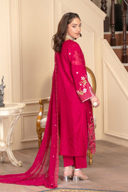 Motif Viscose Embroidered Suit-046