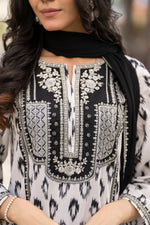 Motif Cambric Embroidered Suit-105