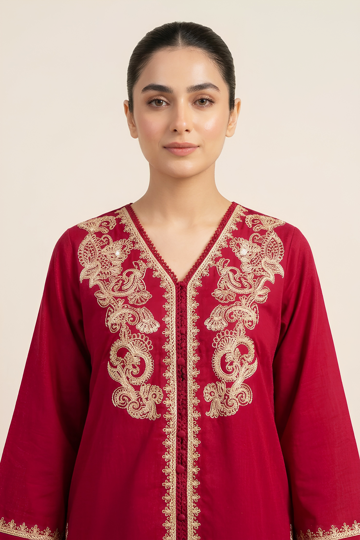 Motif Khaddar Embroidered Suit-003