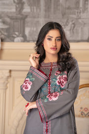 Motif Khaddar Embroidered Co-ord Set-045