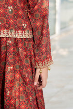 Motif Girls Poly Lawn Embroidered Suit-705