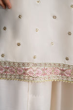 Motif Raw Silk Embroidered Suit-4095