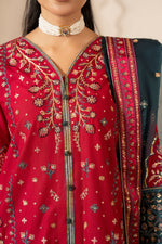 Motif Embroidered Cambric Suit-014