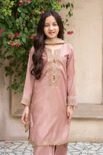 Motif Girls Embroidered Suit-659
