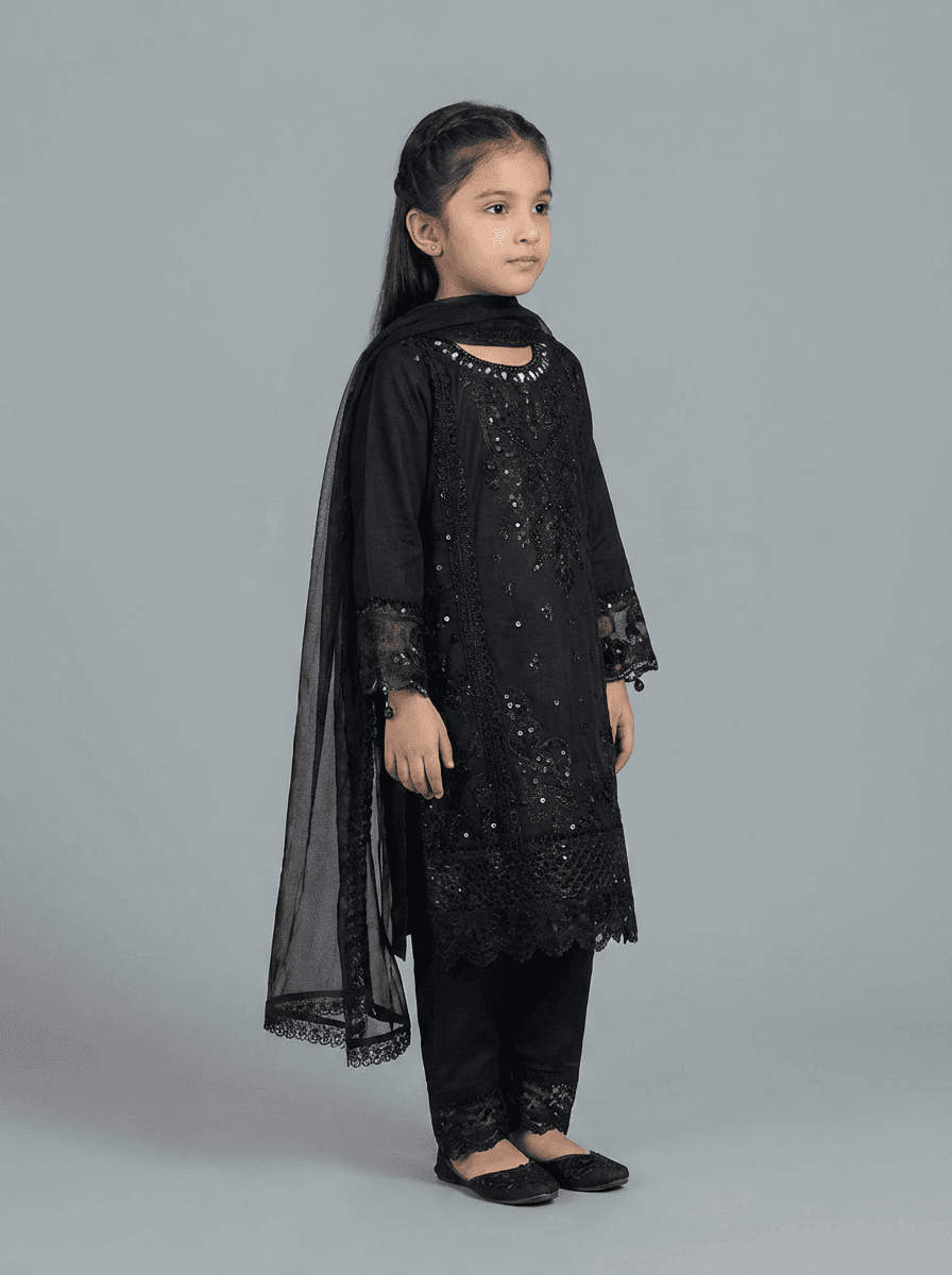 Motif Kids Lawn Embroidered Suit-031
