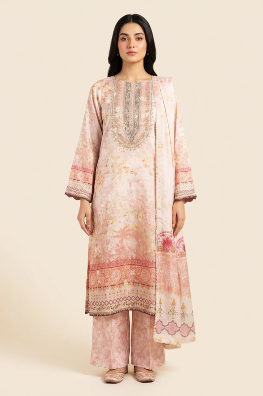 Motif Silk Embroidered Suit-001