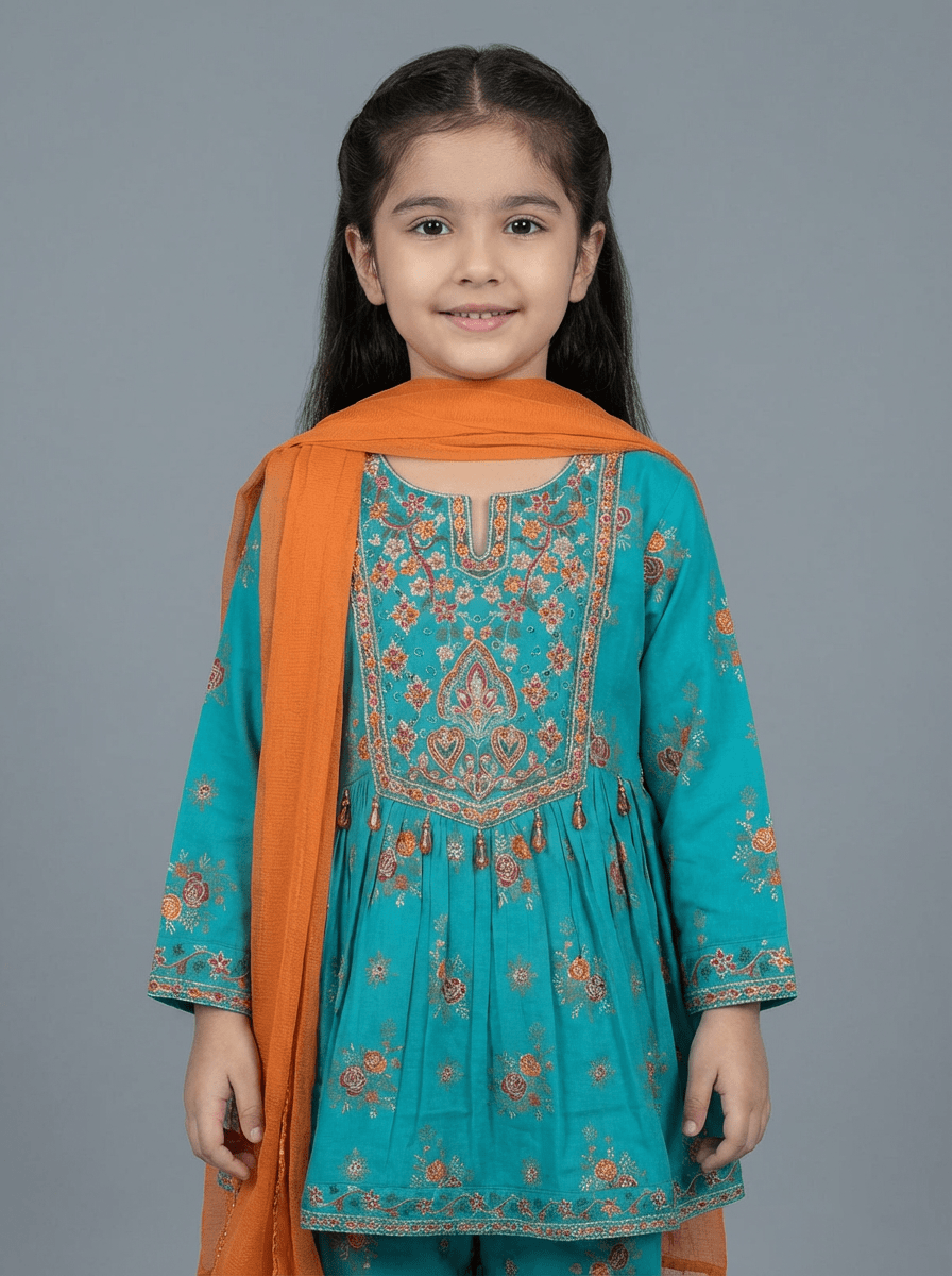 Motif Kids Printed Suit-26414