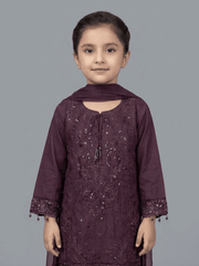 Motif Kids Lawn Embroidered Suit-035