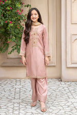 Motif Girls Embroidered Suit-659