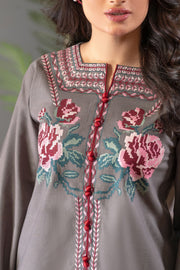 Motif Khaddar Embroidered Co-ord Set-045