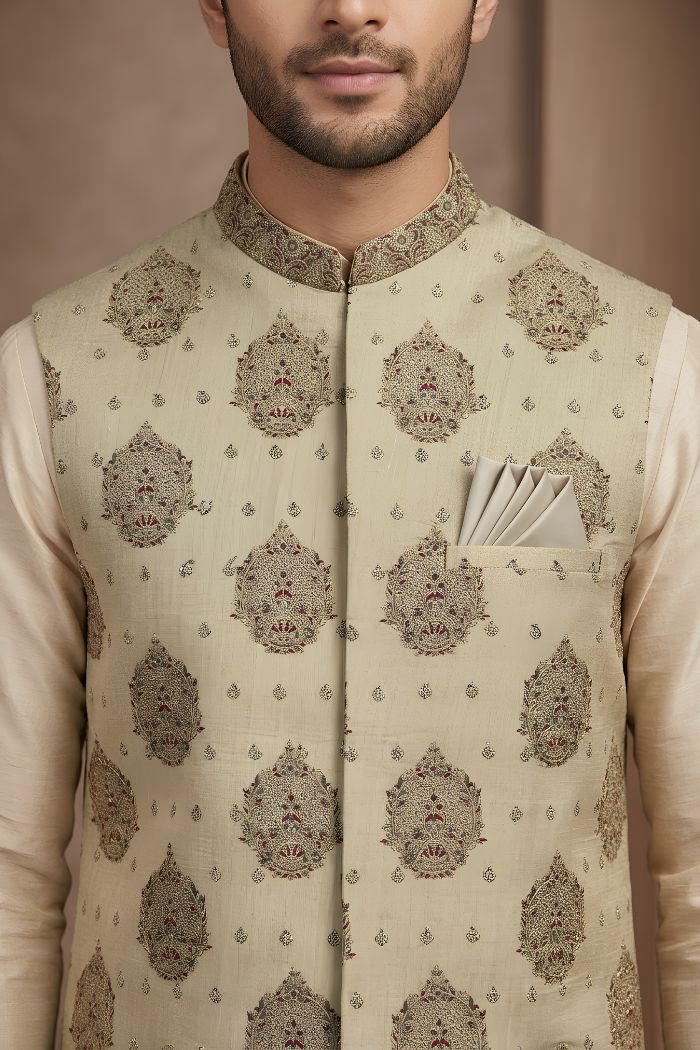 Motif Men's Waistcoat-4004