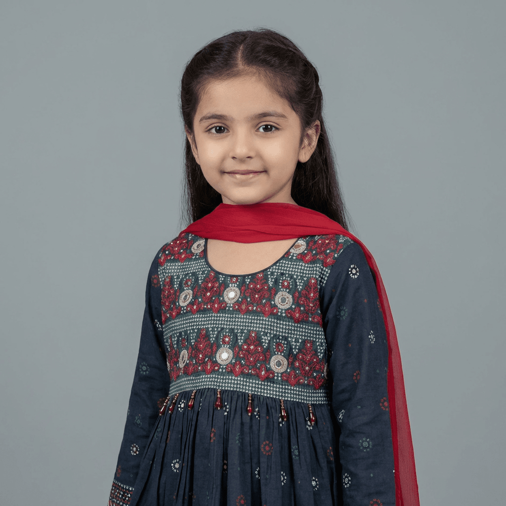 Motif Kids Printed Suit-26437