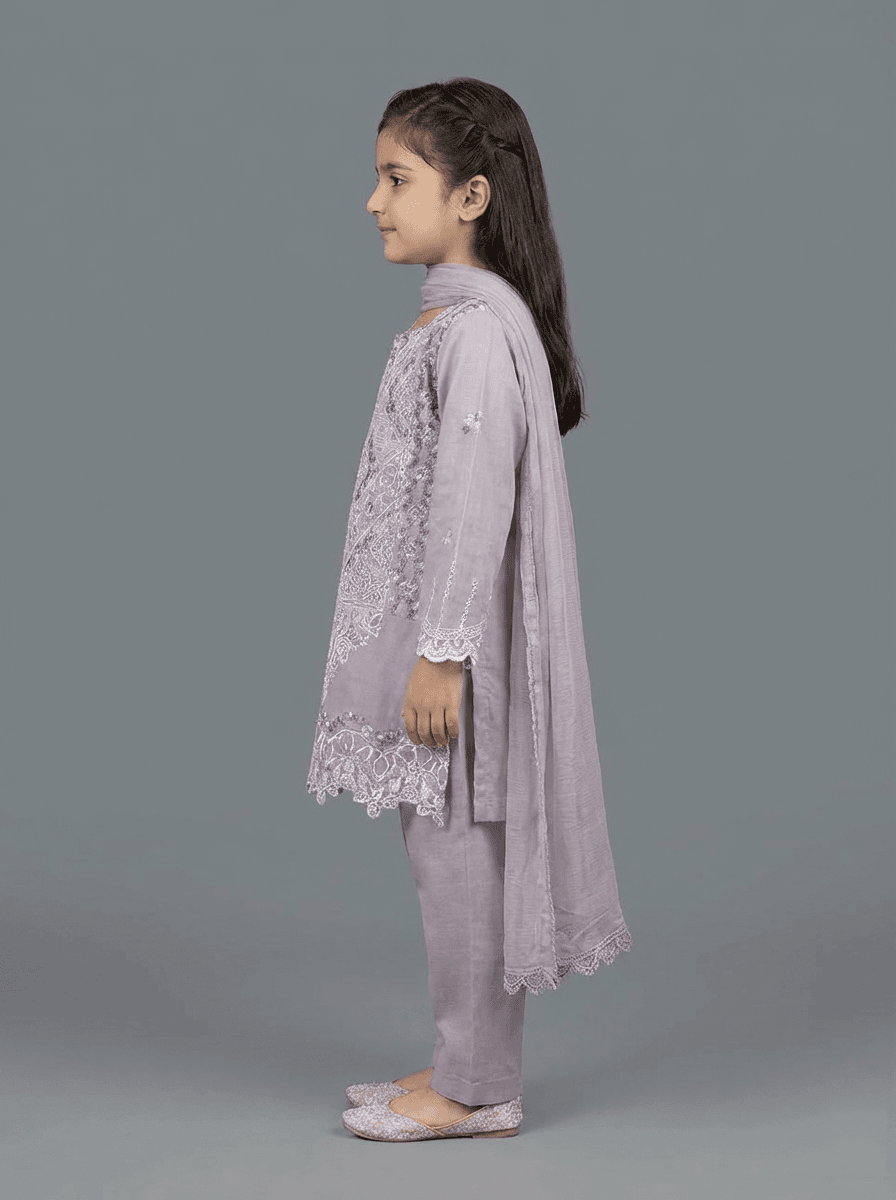 Motif Kids Lawn Embroidered Suit-033