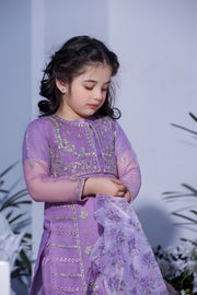 Motif Girls Organza Embroidered Suit
