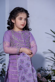 Motif Girls Organza Embroidered Suit