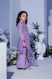 Motif Girls Organza Embroidered Suit