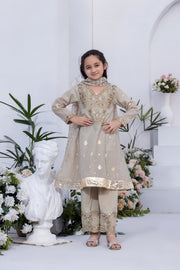 Motif Girls Jacquard Embroidered Suit