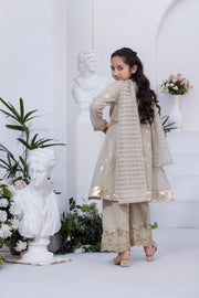 Motif Girls Jacquard Embroidered Suit