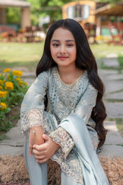 Motif Kids Cotton Sequence Embroidered Suit