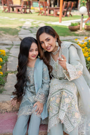 Motif Kids Cotton Sequence Embroidered Suit