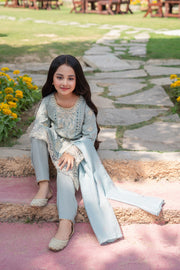 Motif Kids Cotton Sequence Embroidered Suit