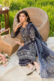 Motif Cotton Embroidered Suit