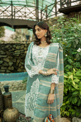 Motif Cotton Embroidered Suit