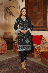 Motif Cambric Embroidered Suit