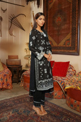 Motif Cambric Embroidered Suit