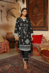 Motif Cambric Embroidered Suit