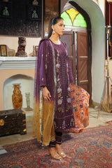 Motif Cambric Embroidered Suit