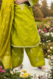 Motif Viscose Embroidered Suit