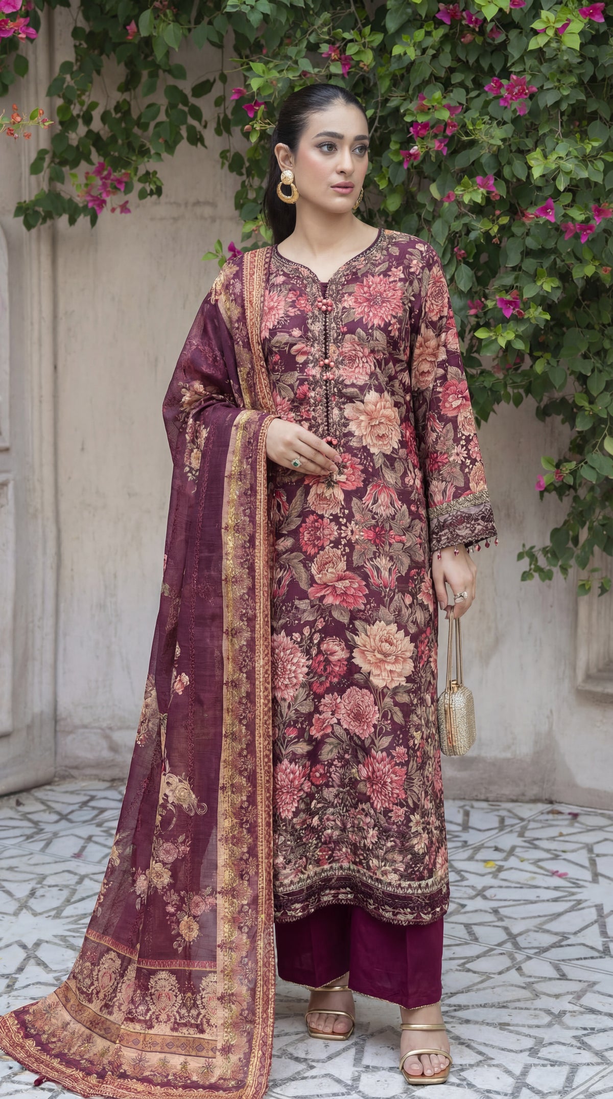 Motif Munar Embroidered Suit-3988