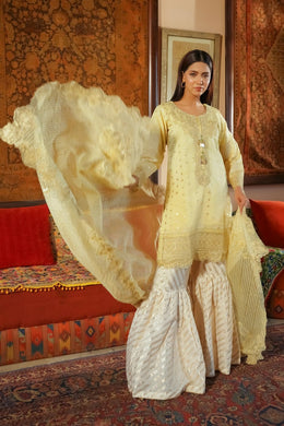 Motif Jacquard Embroidered Suit