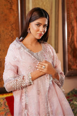 Motif Cotton Net Embroidered Suit