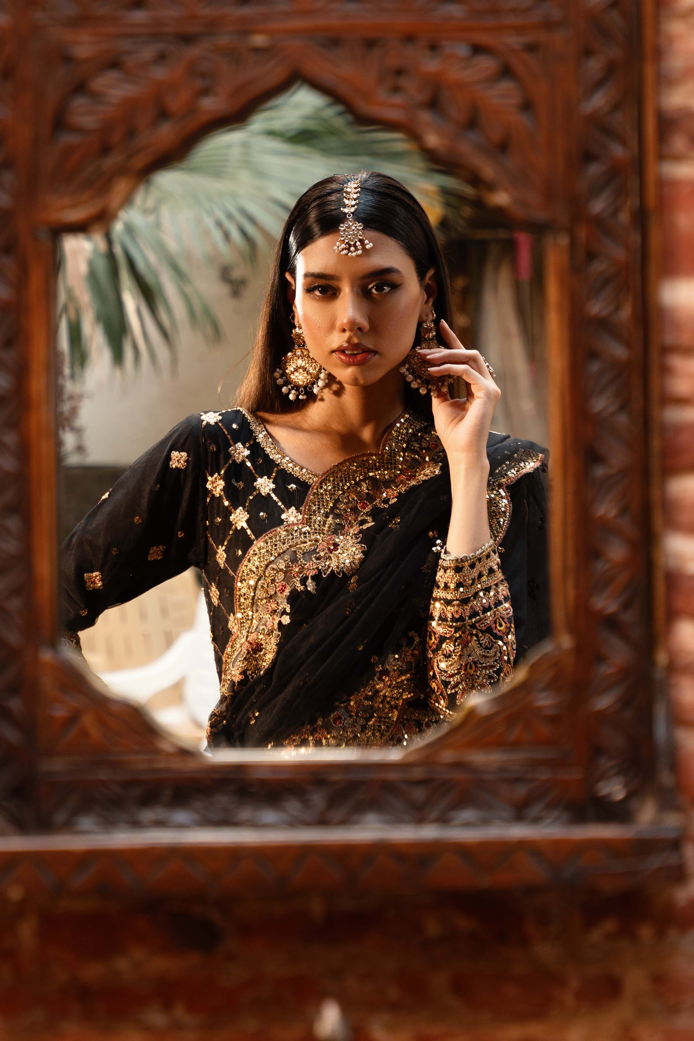 Motif Tilla & Sequence Embroidered Suit