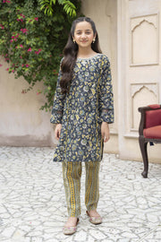 Motif Kids Lawn printed Suit