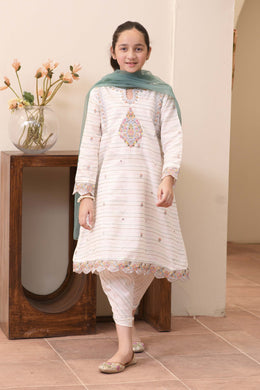 Motif Kids Embroidered Suit