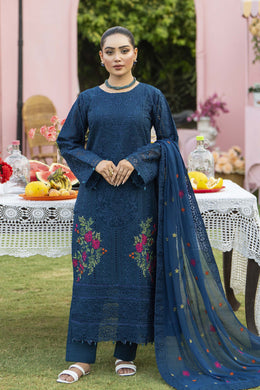 Motif Cotton Embroidered Suit