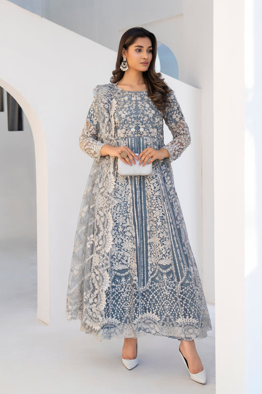 Motif Net Embroidered Suit-327 - Motif UK