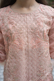 Motif Girls Embroidered Suit