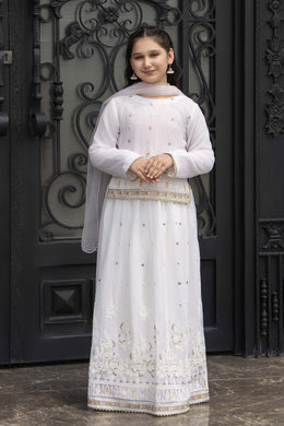 Motif Girls Embroidered Suit