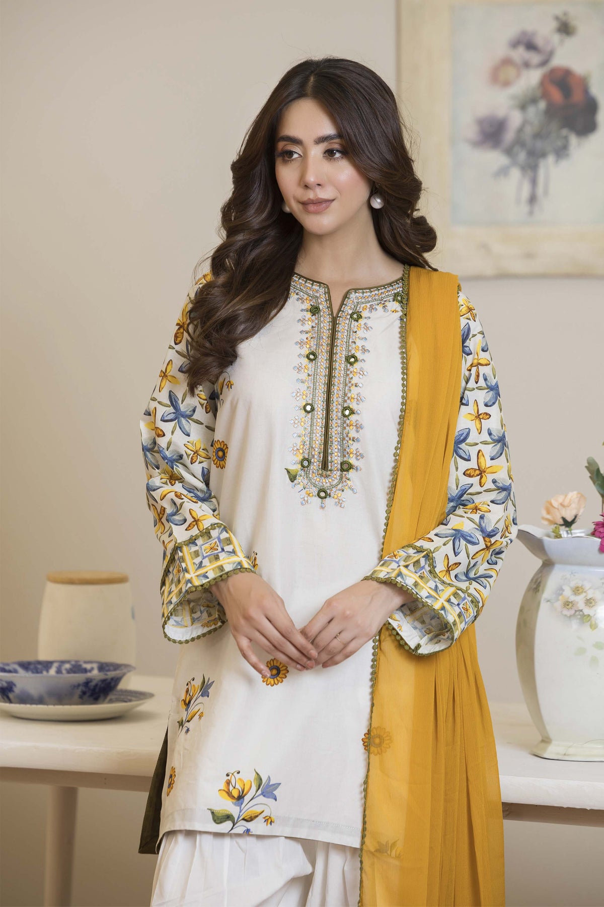 Motif Cambric Suit-023