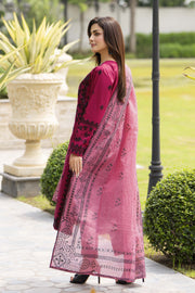 Motif Cotton Sequence Embroidered Suit