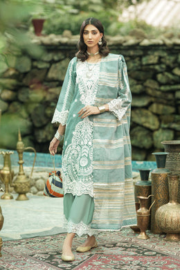 Motif Cotton Embroidered Suit